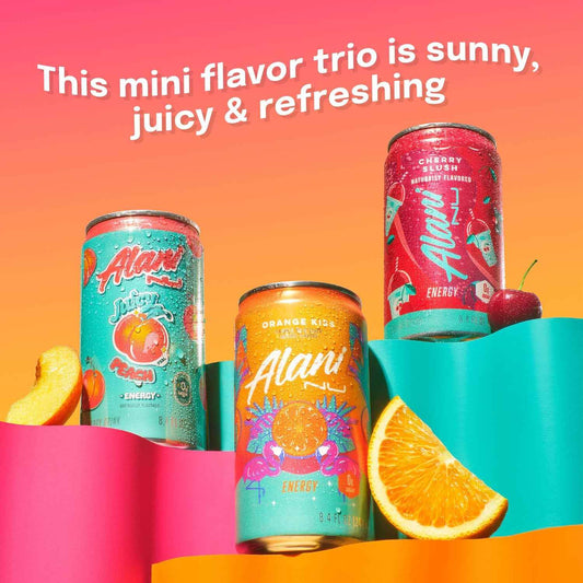 Alani Nu Variety Pack Mini Energy Drinks – Cute Birthday Gift for Her, Stocking Stuffer for Gym Girlfriends