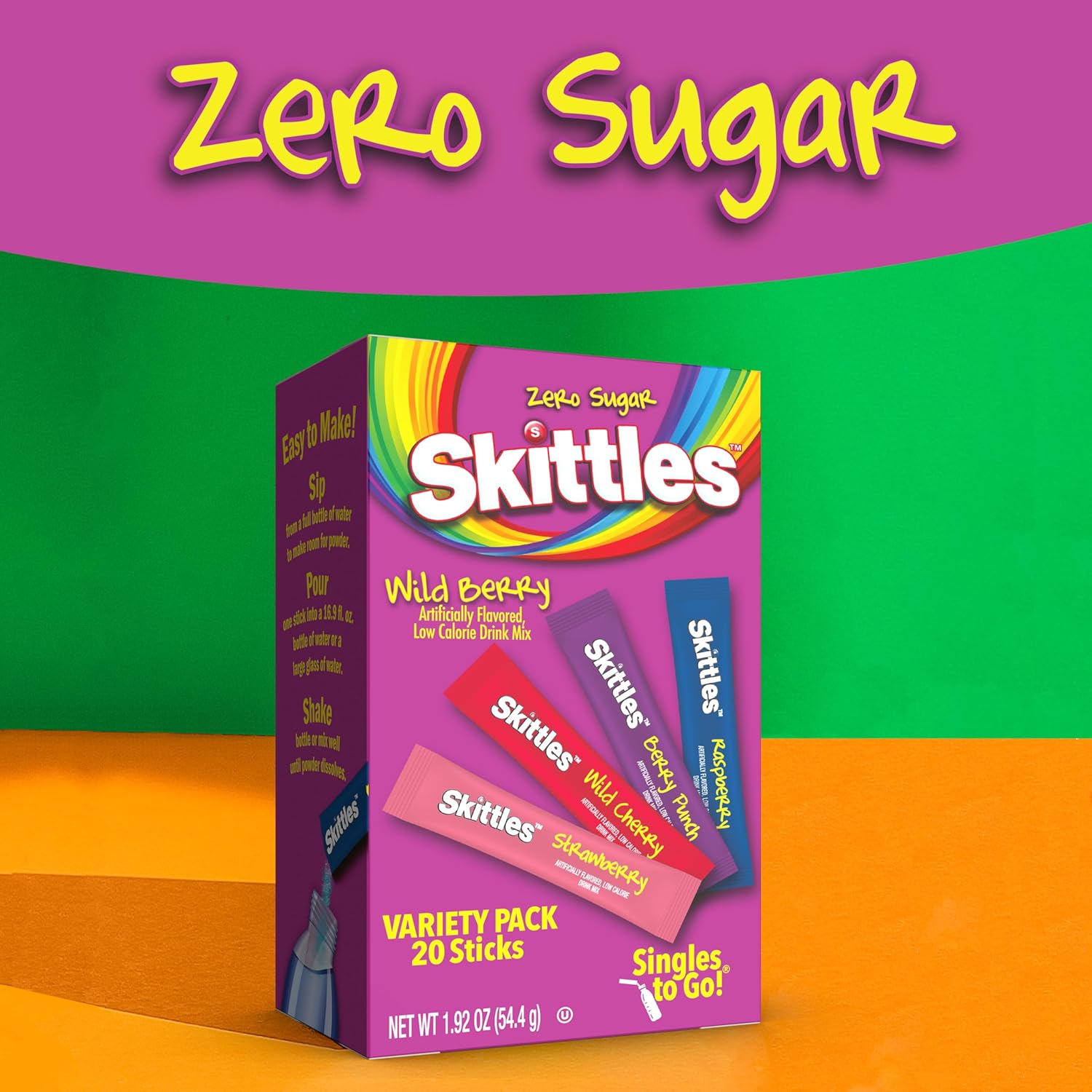 zero sugar and low calorie formulation