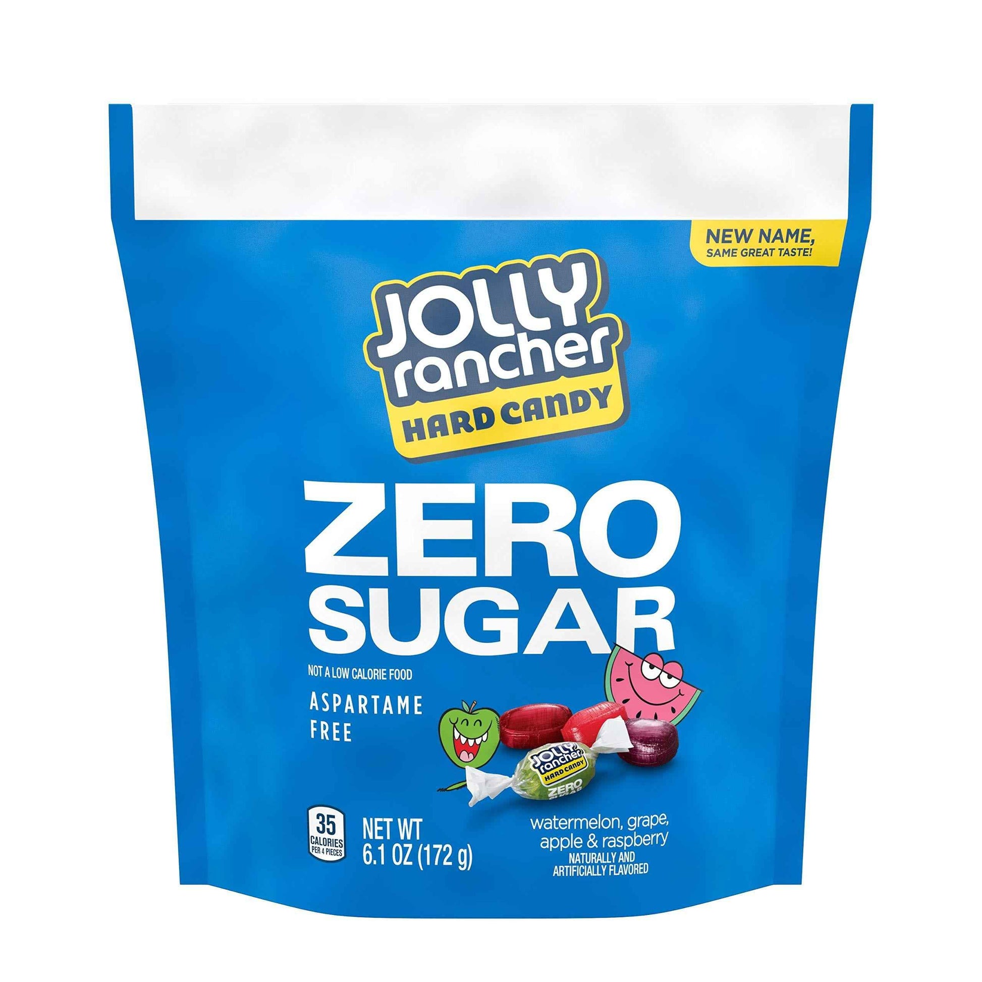 JOLLY RANCHER Zero Sugar Fruit Candy – Valentines Day and Easter Basket Treat Bag for Health Conscious Loved Ones, 6.1 oz