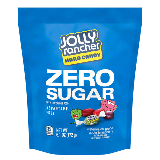 JOLLY RANCHER Zero Sugar Fruit Hard Candy – Calorie Conscious Sucking Candy for Home Office Wellness Routine, 6.1 oz