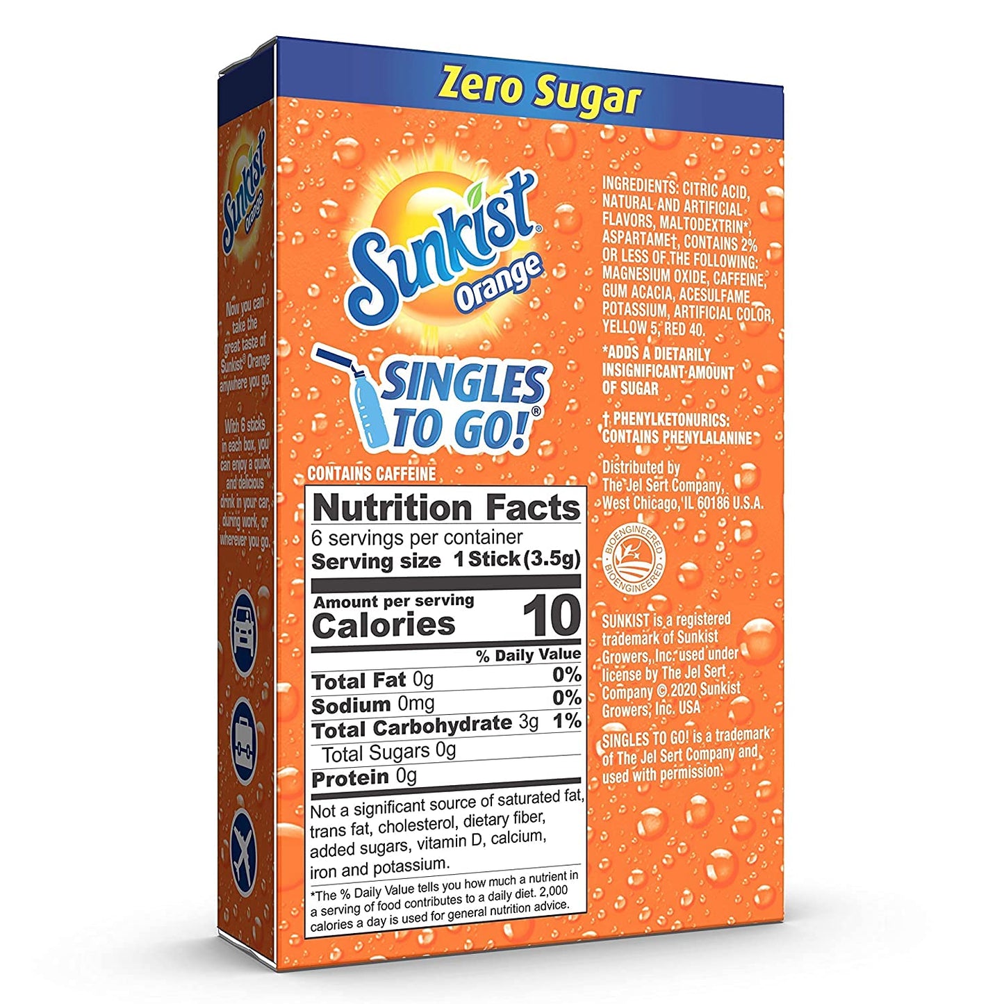 zero sugar, caffeine-free, non-carbonated formula