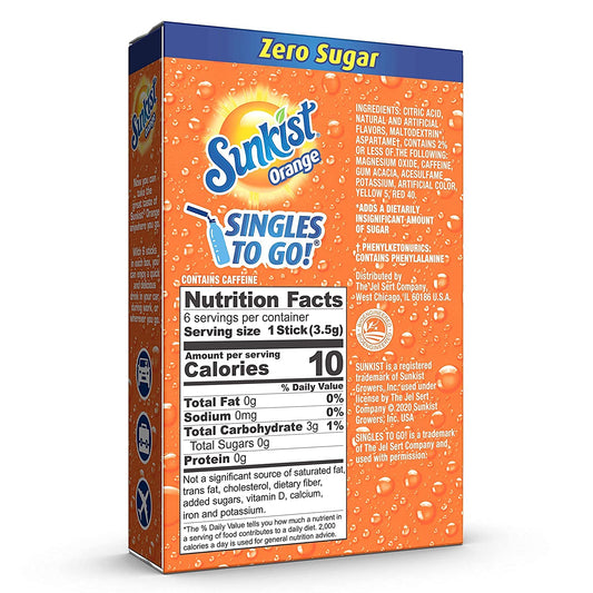 zero sugar, caffeine-free, non-carbonated formula