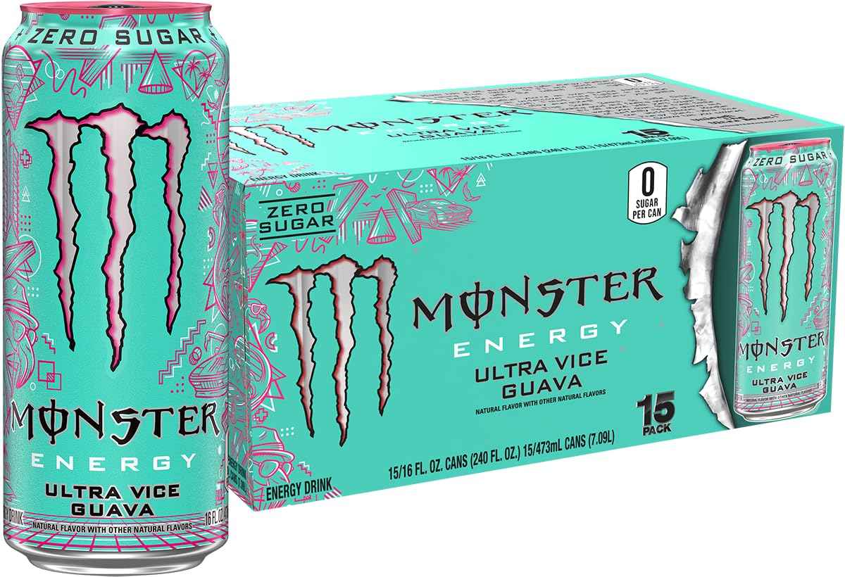 Monster Energy Ultra Vice Guava – Sugar Free Study Fuel for Late Night Sessions