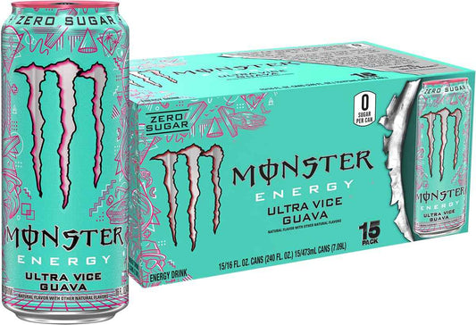 Monster Energy Ultra Vice Guava – Sugar Free Study Fuel for Late Night Sessions