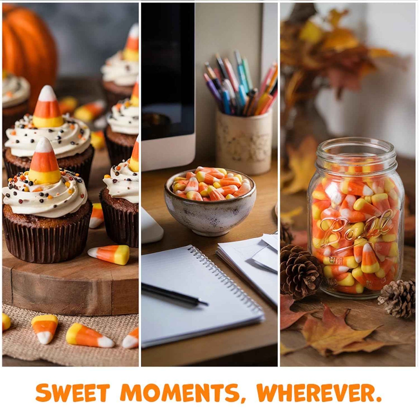 Zestix Candy Corn – Soft Chewy Halloween Candy for Kids' Party Bowls, Classroom Treats, and Costume Night