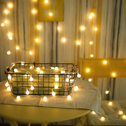 ZIMINGU LED Ball String Lights – Thoughtful Housewarming Gift for Women and Mom, Cozy Warm White Bedroom Fairy Lights with Remote