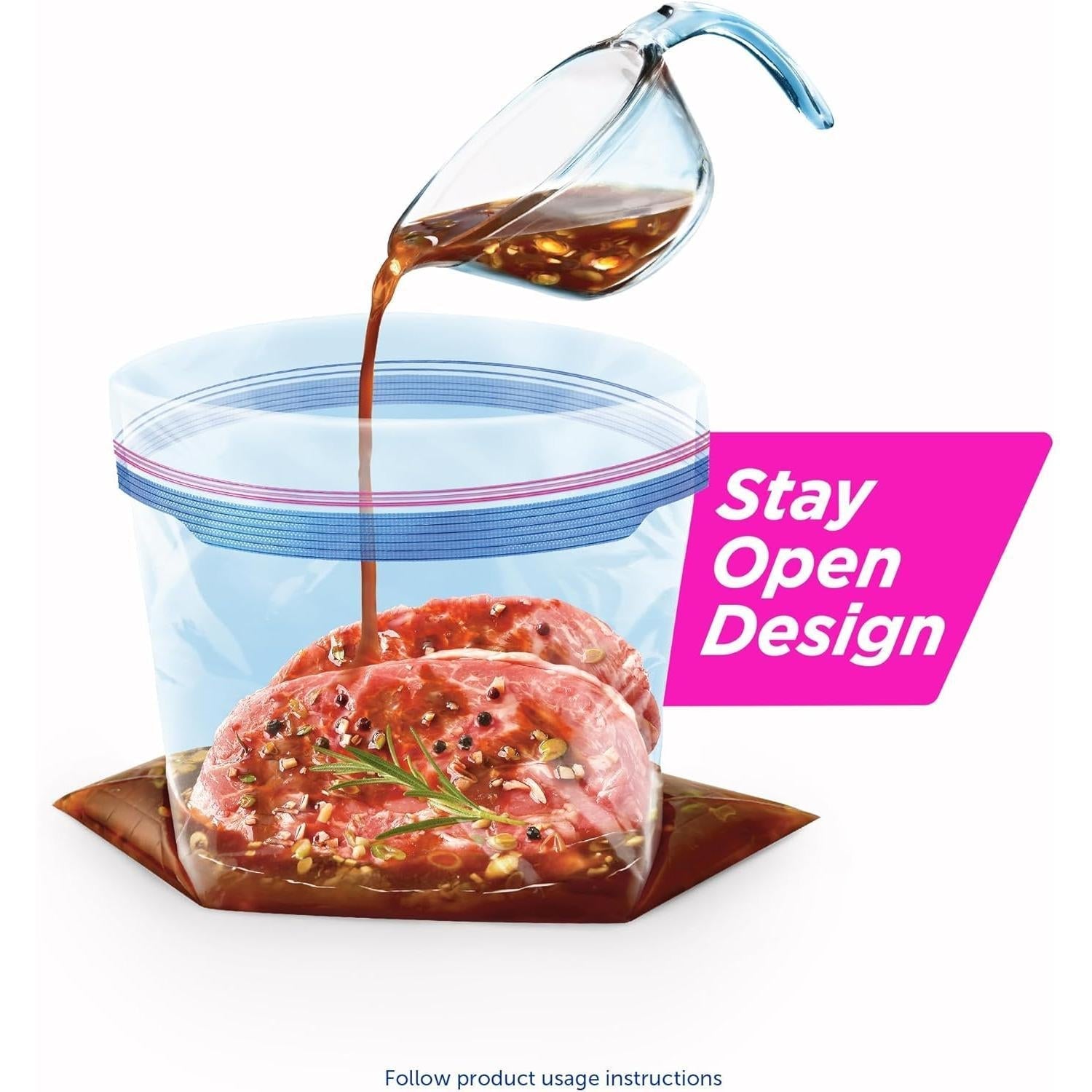 Ziploc Gallon Freezer Bags with Stay Open Design – Bulk Freezer Storage for Home Cooks