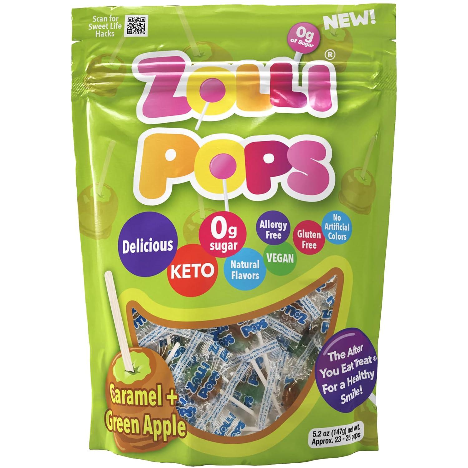 Zollipops Allergy-Free Candy for Children – Dye-Free, Peanut-Free Lollipops for Classroom Parties and Birthday Treat Bags